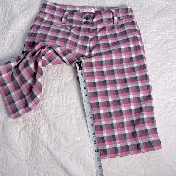 Gordon Cooper Golf Pink Gray Gingham Plaid 13" Performance Shorts Women's 4 EUC - Picture 7 of 8